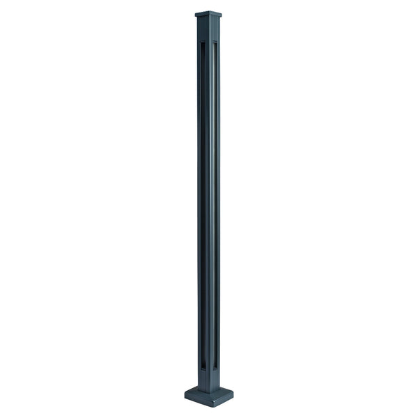 Easy Slide Base Fix Aluminium Balustrade Corner Post For 11.5mm Glass