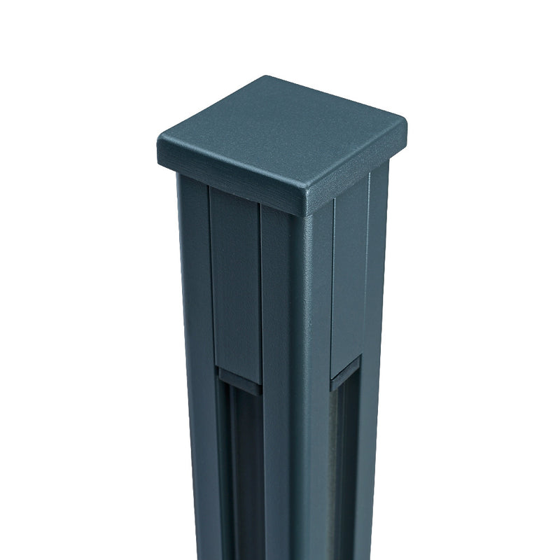 Easy Slide Base Fix Aluminium Balustrade Corner Post For 11.5mm Glass