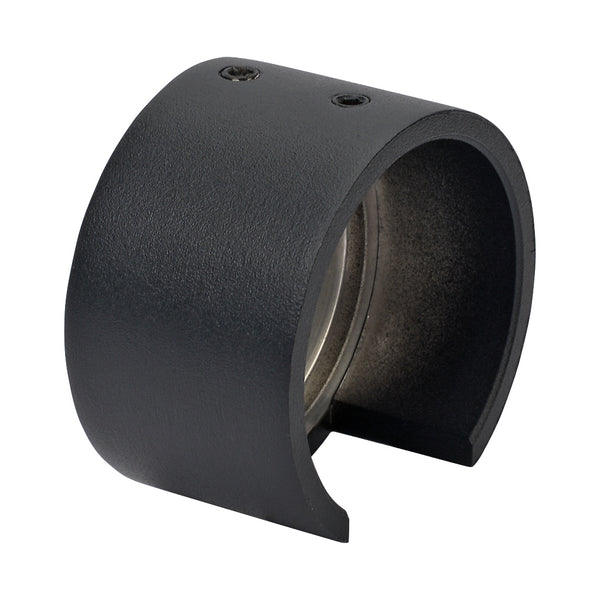 Wall Flange Holder For Aluminium Slotted Tube 42.4mm Black