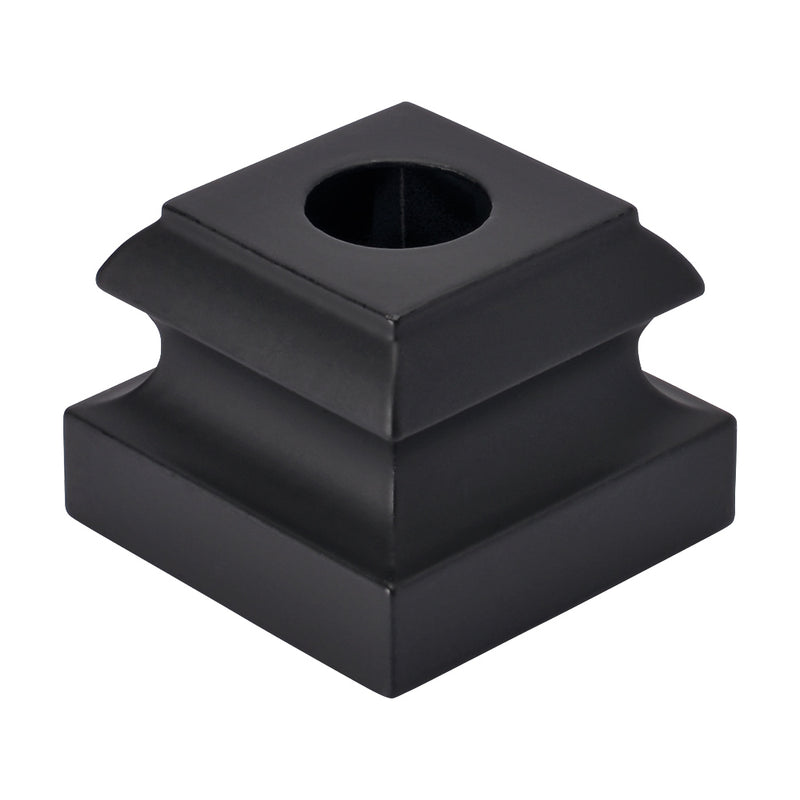 Aluminium Baluster Bracket On Level For 12.5mm Diameter Round Black