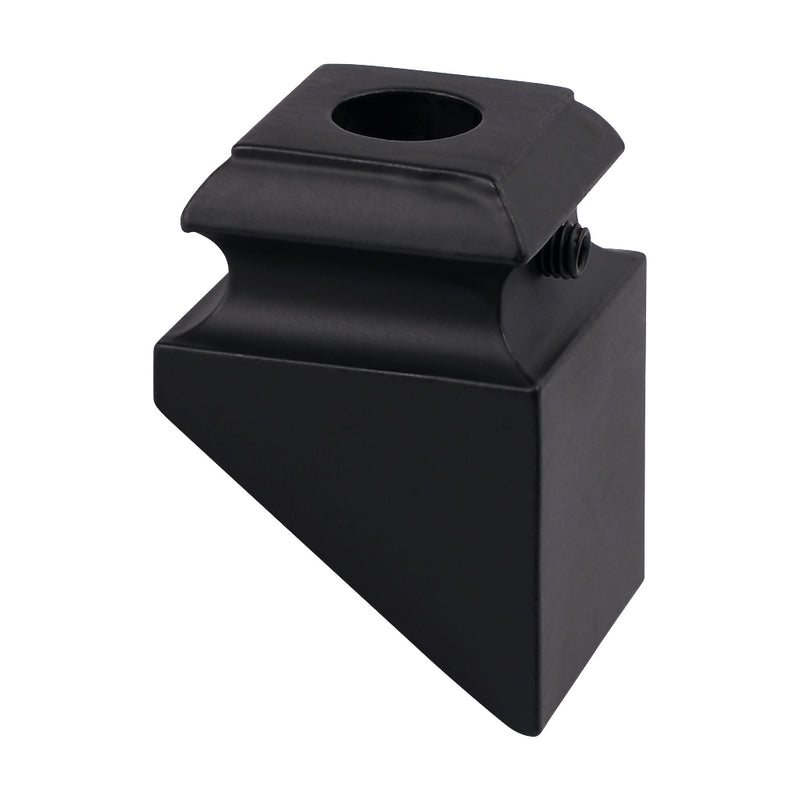 Aluminium Baluster Bracket On Rake For 12.5mm Diameter Round Black