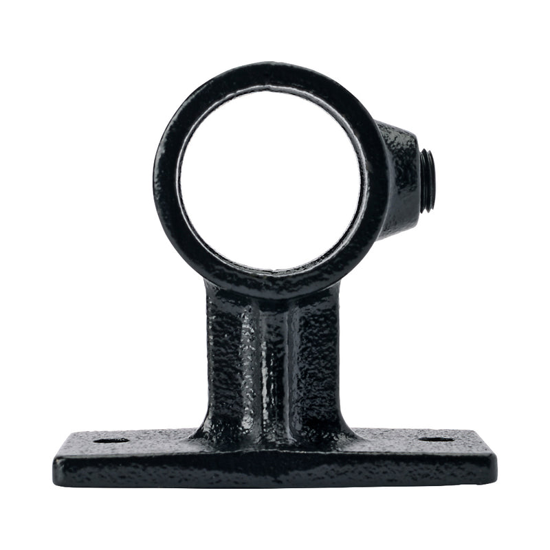 E143B Side Through Rail Support Key Clamp To Suit 33.7mm Tube With Black Electrophoretic Finish