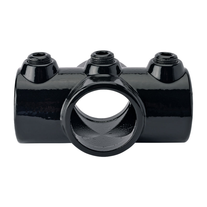 K119C 4 Way Cross Key Clamp To Suit 42.4mm Tube Black