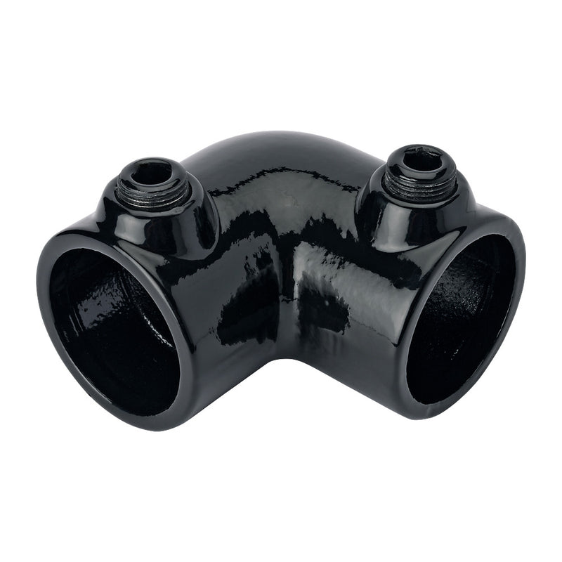 K125C 90° Elbow Key Clamp To Suit 42.4mm Tube Black