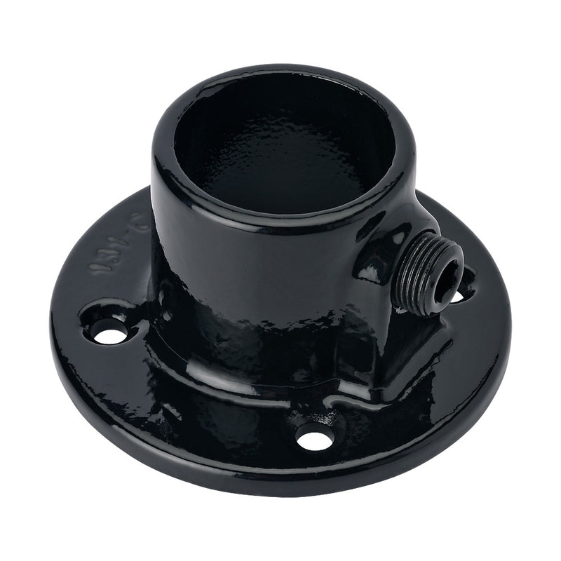 K131C Wall Flange Key Clamp To Suit 42.4mm Tube Black