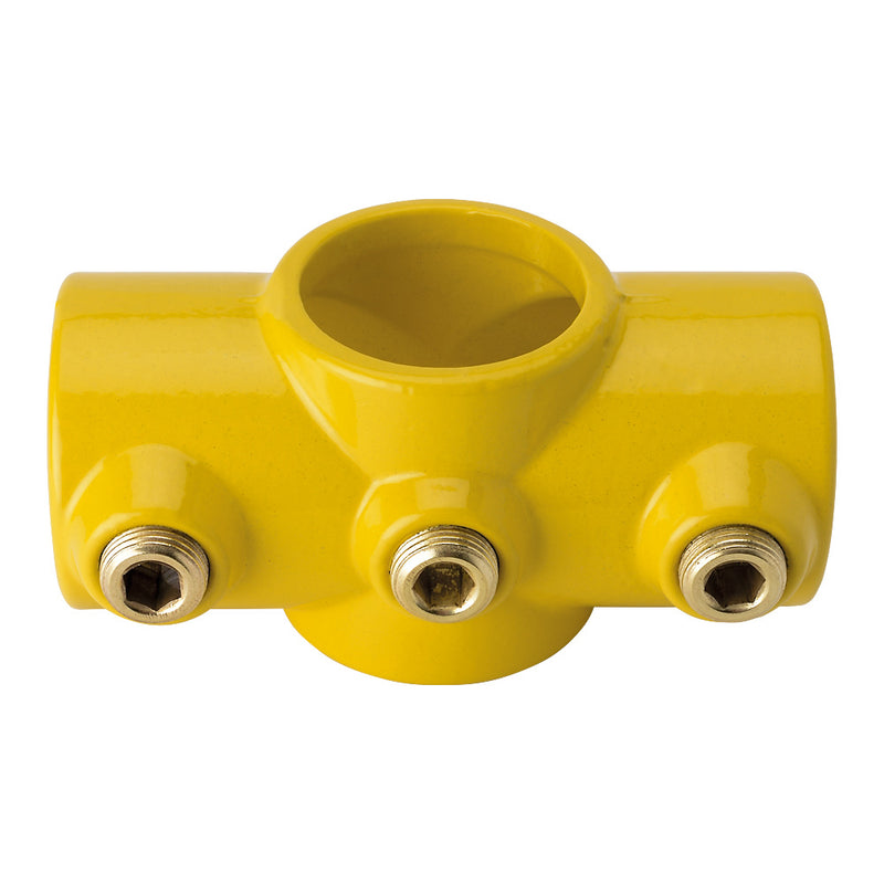 Y119C 4 Way Cross Key Clamp To Suit 42.4mm Tube Yellow