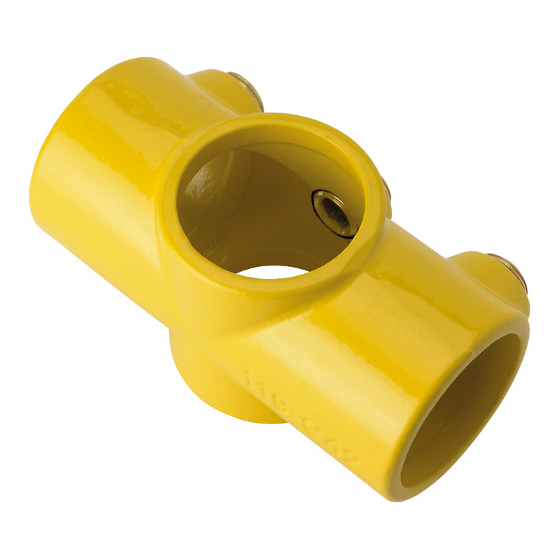 Y119C 4 Way Cross Key Clamp To Suit 42.4mm Tube Yellow