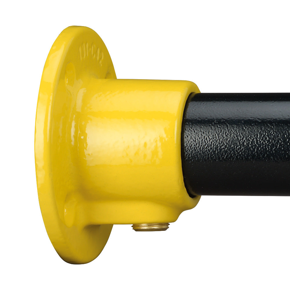 Y131D Wall Flange Key Clamp To Suit 48.3mm Tube Yellow