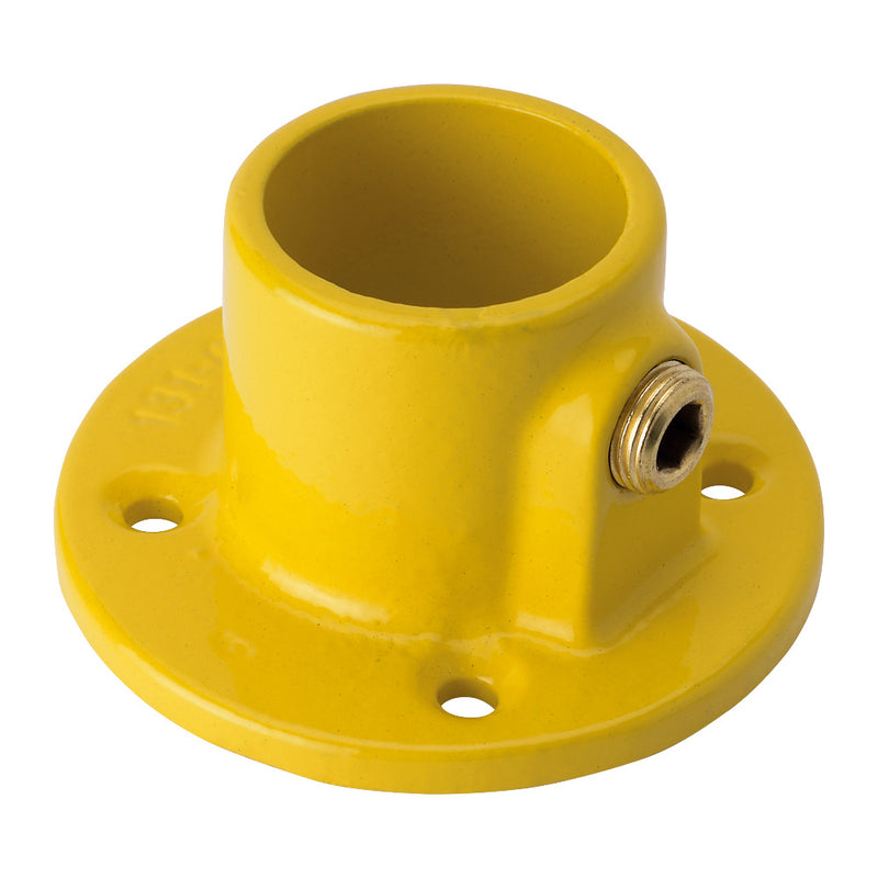 Y131D Wall Flange Key Clamp To Suit 48.3mm Tube Yellow