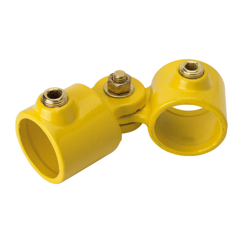 Y173D Single Swivel Socket Key Clamp To Suit 48.3mm Tube Yellow