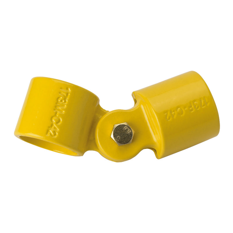 Y173B Single Swivel Socket Key Clamp To Suit 33.7mm Tube Yellow