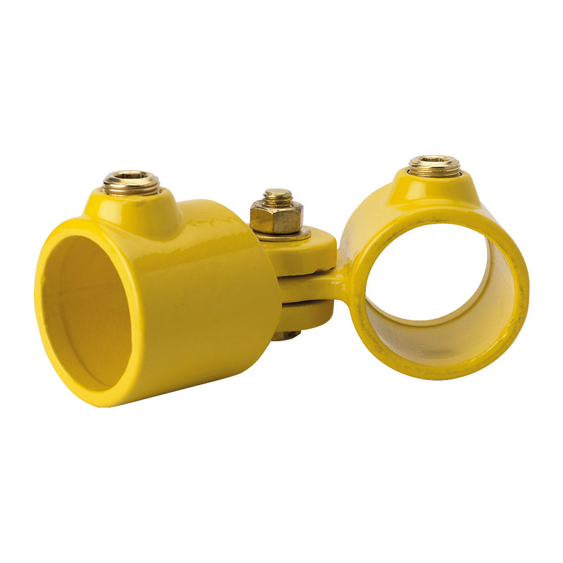 Y173C Single Swivel Socket Key Clamp To Suit 42.4mm Tube Yellow