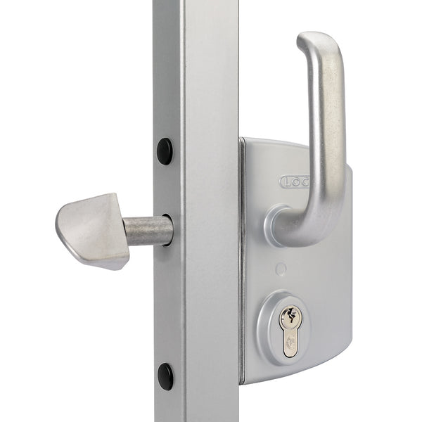 Locinox LSKZ U2 Sliding Gate Lock To Suit 50mm Box Section Silver