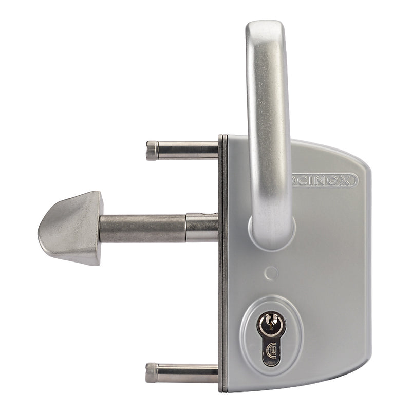 Locinox LSKZ U2 Sliding Gate Lock To Suit 50mm Box Section Silver