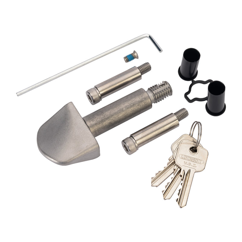 Locinox LSKZ U2 Sliding Gate Lock To Suit 50mm Box Section Silver