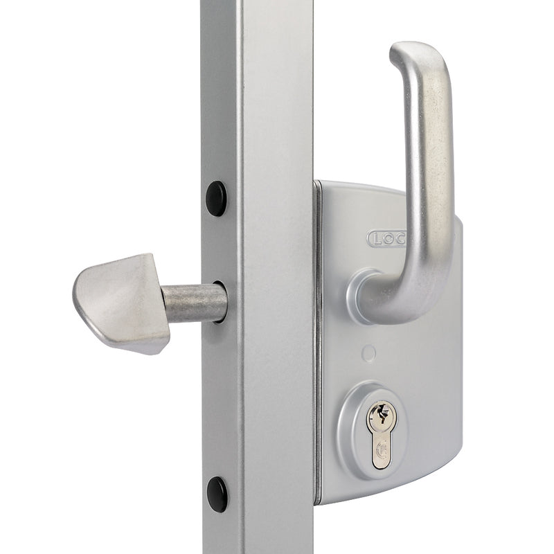 Locinox LSKZ U2 Sliding Gate Lock To Suit 60mm Box Section Silver