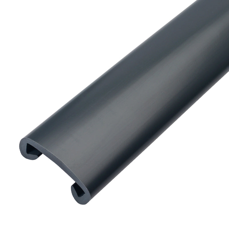 40mm x 8mm Plastic Handrail Capping Anthracite Grey 25m Coil