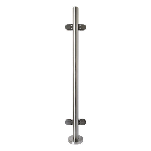 304 Stainless Steel Glass Balustrade Mid Post 48.3mm x 2.0mm With Post Cap