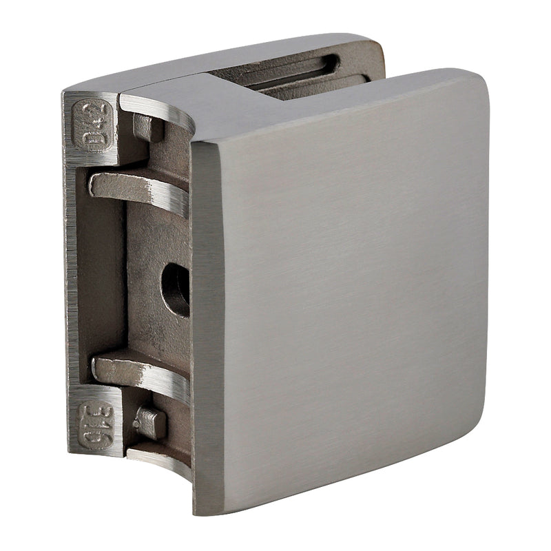 316 Stainless Steel Large Square Glass Clamp For 42.4mm Tube To Suit 17.52 - 21.52mm