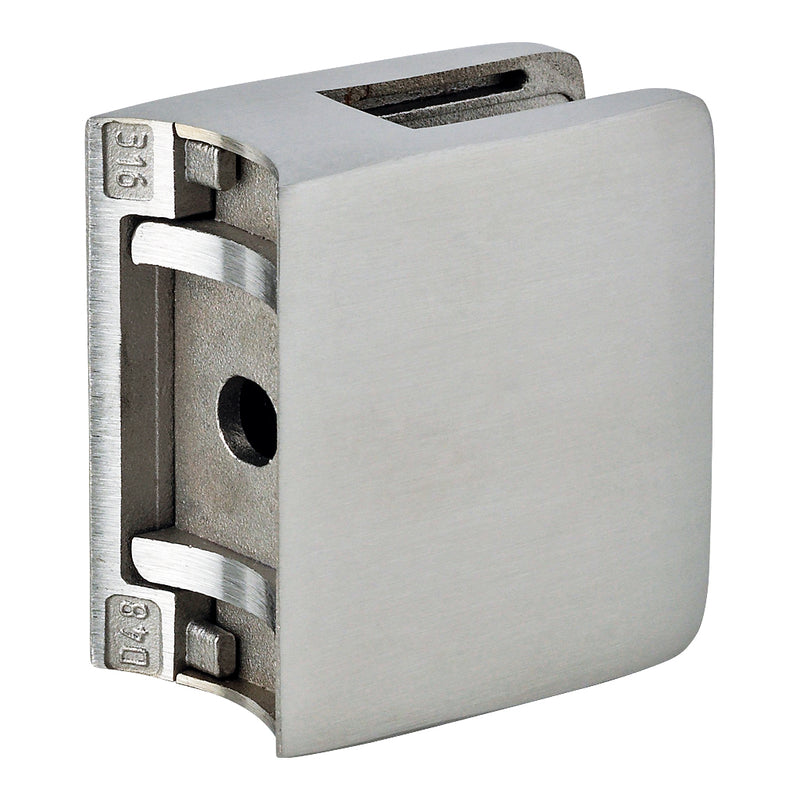 316 Stainless Steel Large Square Glass Clamp For 48.3mm Tube To Suit 12.76 - 16.76mm