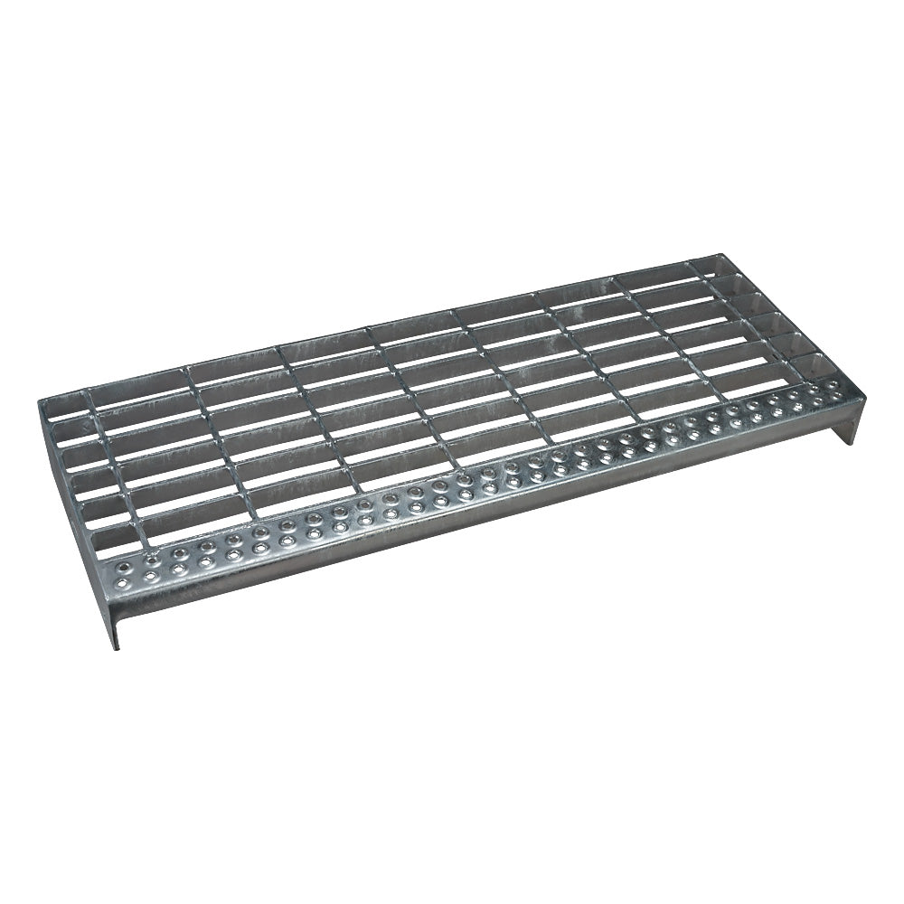 ST5 Galvanised Stair Tread 1000 x 288mm Perforated Nosing