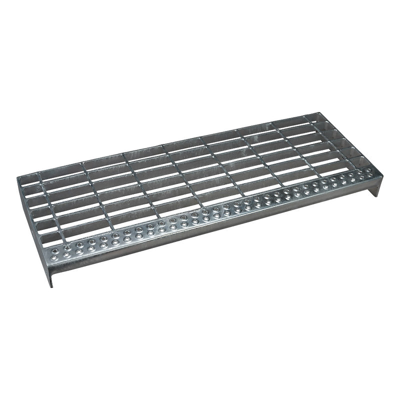 ST8 Galvanised Stair Tread 1200 x 288mm Perforated Nosing