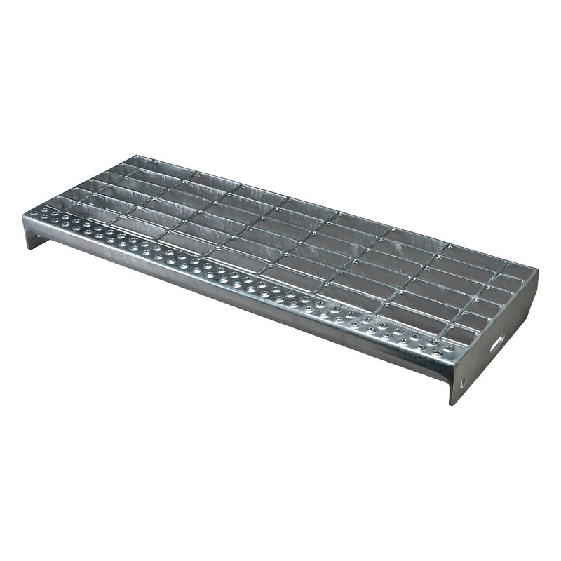 ST5 Galvanised Stair Tread 1000 x 288mm Perforated Nosing