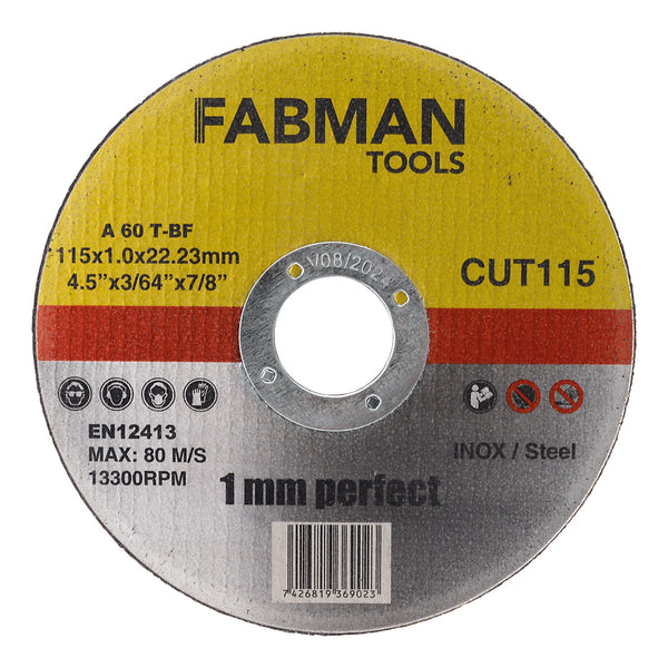 Clearance Flat Super Thin Cutting Discs 115 x 22 x 1.0mm