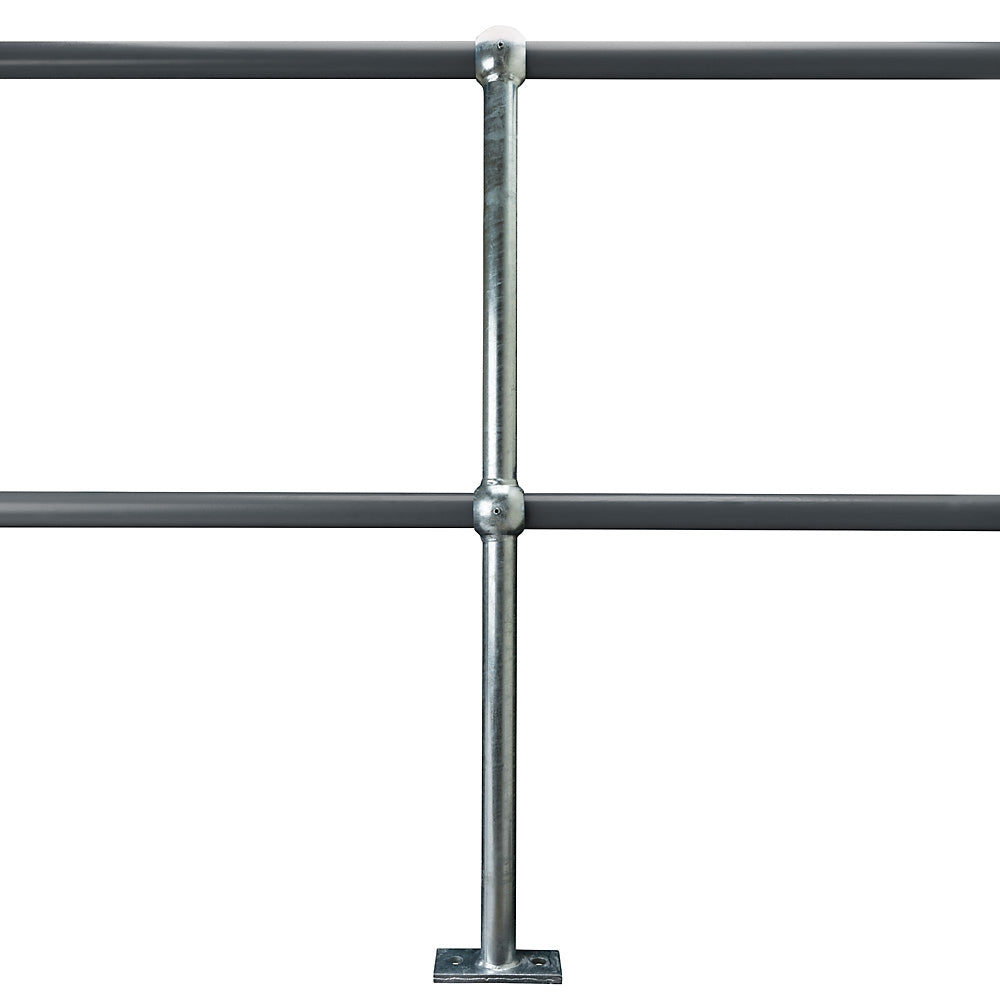 Flat Base Handrail Standard To Suit Galvanised 42.4mm Tube 500mm Centres